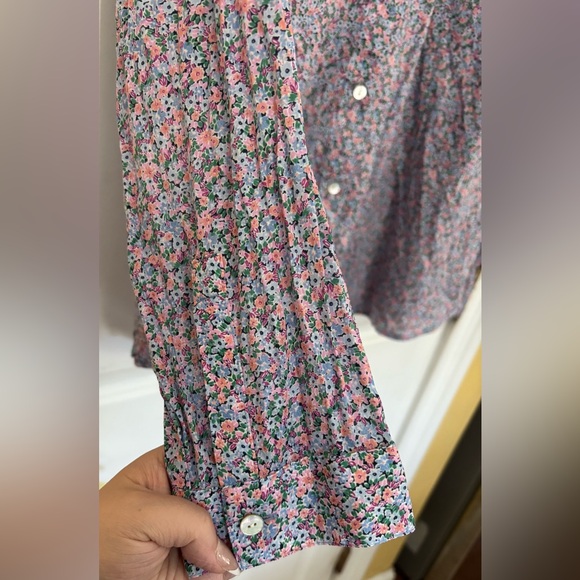 J.Jill L Cottagecore Floral 100% Cotton Button Down EUC - Picture 4 of 6